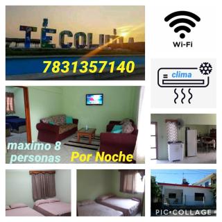 CASA CON TODO LOS SERVICIOS Y 2 RECAMARAS CLIMATIZADAS CON 2 CAMAS CADA UNO PARA 8 PERSONAs - Tecolutla - 0