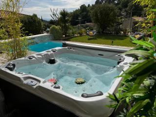 Suite romantique Le temps d'un Instant Loveroom Hammam jacuzzi piscine - Villeneuve - 8