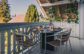 Armonia Altach, 2-6 P, 2 Schlafzimmer, Küche, Parkplatz, Balkon, Wifi, Garten, Stellplatz für Ski - Altach - 7