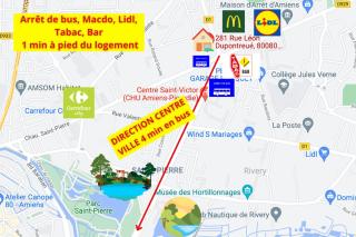 4 Ch - 10 pers - Grande Maison - Parking - Jardin - BBQ - Amiens - 3