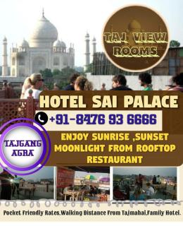 Hotel Sai Palace Walking Distance From Taj Mahal--View of Taj Mahal - Agra - 8