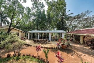 SaffronStays Foresta by the Lake - 6BR veg-only pool estate with lake views, lawns, gazebo & sports court in Kamshet - 4