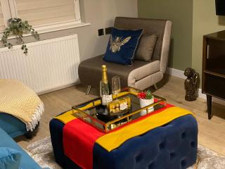 Lovely 3 bed with jacuzzi, close to airport, driveway, wifi - Édimbourg - 0