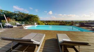 Villa Deluxe l'Hacienda Villa vue mer 180 piscine jacuzzi proche plage marina golf pointe des châteaux et casino jardin clos voyage durable - 8