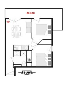 Résidence Les Oursons - Charmant appartement au pied des pistes MAE-5714 - 1