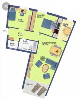 Ruhige 3 Zimmer EG Wohnung nähe VW, Klinikum, im Zentrum - Wolfsburg - 1
