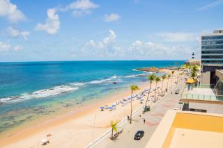 Farol Barra Flat. Vista Mar no Circuito do Carnaval . Em frente a praia. - Salvador - 4