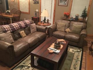 Gas fireplace, firepit, and cedar Adirondack chair - Spencer - 7