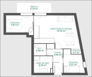 Appartement 42M² pour 4/6 personnes à VALMEINIER 1800 - Valmeinier - 1