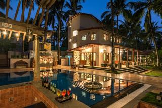 SaffronStays Casa Del Palms - 8BR luxury pool villa with gazebo, pickleball, bar & lawns near Nagaon Beach - 3
