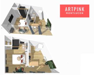 Artpink - Idéal Pros - Proche commerces - Agathor - Montluçon - 7