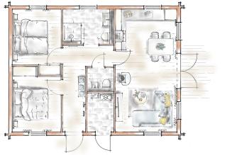 Ökologisches Holzblock-Ferienhaus Lauterdörfle 150 - Baujahr 2022 - mit gratis AlbCard - Hayingen - 7
