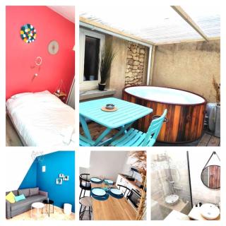 L'Antique SPA: jacuzzi sous patio - Orange - 8