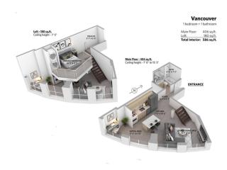 Beautiful Downtown Loft with full kitchen - Vancouver - 9