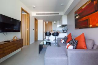 Oceanstone by Holy Cow, 1-BR, next building view - Bang Tao Beach - 8