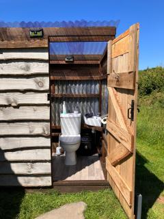 Shepherds Hut in a private meadow with sea views - 1