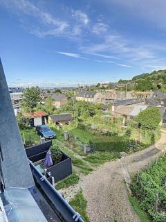 Les Mouettes. Appart Honfleur 4 personnes vue pont de Normandie - 6