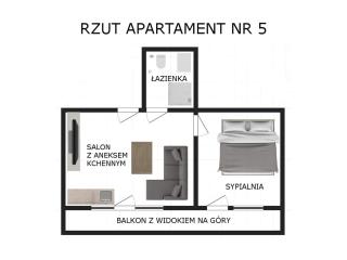Apartament nr 5 U Miśka z jedną sypialnią - Zakopane - 4
