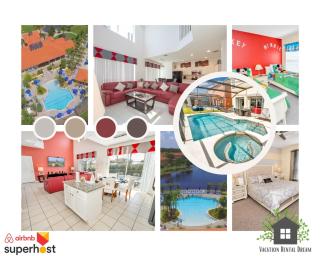 Disney Dream with Hot Tub, Pool, Xbox, Games Room, Lakeview, 10 min to Disney, Clubhouse - Kissimmee - 9