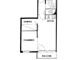 Studio classique 4 personnes, balcon, aux Menuires - FR-1-452-259 - 6