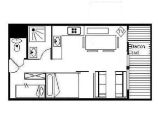 Appartement skis aux pieds à Reberty 1850 avec balcon, 2 pièces, 4ème étage, bord de piste - FR-1-344-826 - Les Menuires - 9