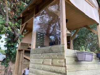 Cabane Bivouac avec échelle à l'ombre des chênes - Idrac-Respailles - 7