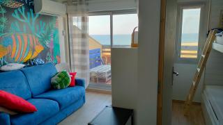 Appt T1 bis, terrasse face mer, rénové, climatisé - Port Leucate - 7