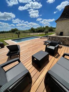 L Ecrin de Bricabeau Longère en pierres avec piscine privative - Saint-Méard-de-Gurçon - 8