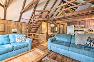 Game Room and Fire Pit Tree-Lined Pocono Lake Cabin - 6