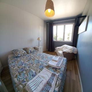 "l'hippocampe", climatisé, 60 m2 , 2 chambres, très calme, plage des sablettes et commerces à 3 minutes à pied, wifi, parking gratuit, lit king size - La Seyne-sur-Mer - 3