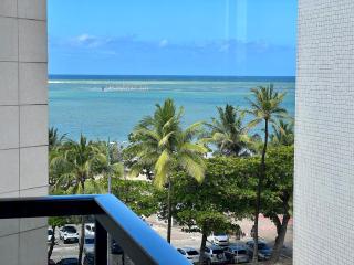 Edf Casabela - Apartamento Beira Mar com 2 quartos sendo 1 suíte com vista para as piscinais naturais com ar condicionado em todos os quartos e na sala - 1 vaga de garagem - Maceió - 0