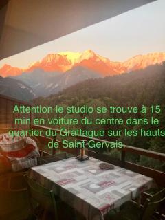 Studio Turquoise quartier Grattague vue MontBlanc - Saint-Gervais-les-Bains - 8