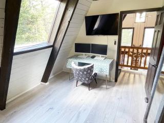 *Pink Moon Blue River* Retro A-Frame - 2
