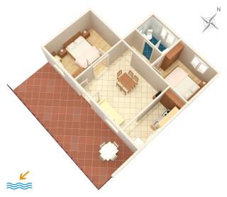 Apartments by the sea Seget Vranjica, Trogir - 1038 - Seget Vranjica - 1