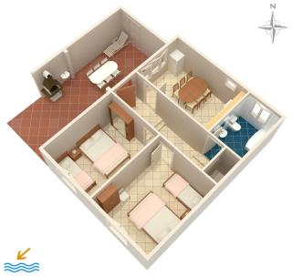 Apartments by the sea Zavode, Omis - 1048 - 1