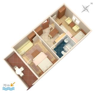Apartments by the sea Podaca, Makarska - 2621 - Podaca - 1