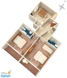 Apartments by the sea Podgora, Makarska - 2604 - Podgora - 3