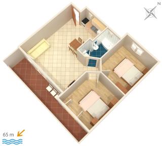 Apartments by the sea Podgora, Makarska - 2714 - Podgora - 2