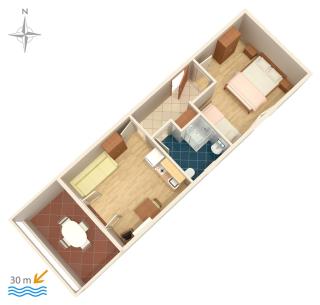 Apartments by the sea Kustici, Pag - 4129 - Kustići - 1