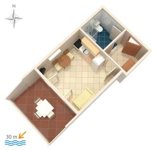 Apartments by the sea Kustici, Pag - 4129 - 1