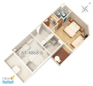 Apartments by the sea Balica Rat, Omis - 4868 - Celina - 1