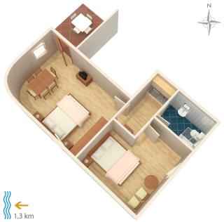 Apartments and rooms with parking space Sveti Vid, Krk - 5323 - 1