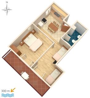 Apartments and rooms with WiFi Senj - 5560 - 1