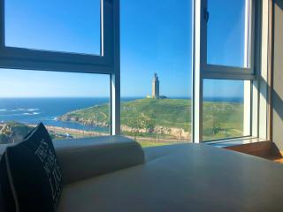 Parking, vistas al mar y tres habitaciones - A Coruña - 0