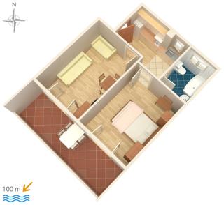 Apartments by the sea Podgora, Makarska - 6672 - 2