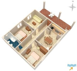 Apartments with a parking space Mrljane, Pasman - 8498 - Mali Pašman - 2