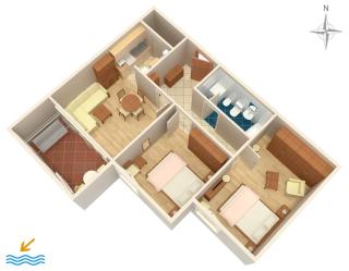 Apartments with a parking space Dugi Rat, Omis - 8666 - 3