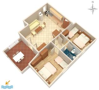 Apartments by the sea Novalja, Pag - 9683 - Novalja - 3
