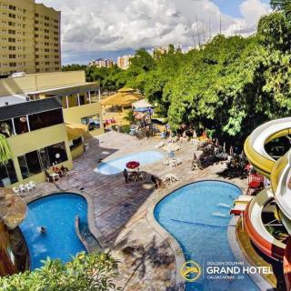 Flat Golden Dolphin Grand Hotel - Quarto e Sala Com Roupa de Cama e Banho - Piscinas 24h - Caldas Novas - 3