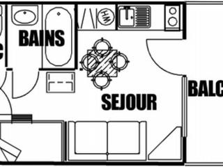 Studio pour 4 personnes avec balcon et équipements, au pied des pistes et à 550m du village - FR-1-572-157 - 2